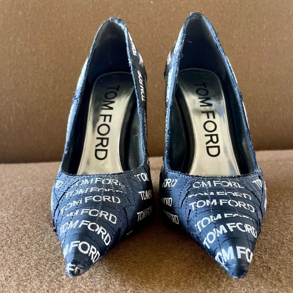 TOM FORD RARE TF Ribbon 105mm Pumps / Ticker Tape Heels 40.5